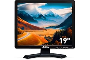 JaiHo 19 Inch PC Desktop Monitor - 1280x1024 HD Monitor LCD Color Display Screen, Office Monitor with HDMI VGA BNC AV USB for Home Office Gaming Raspberry Pi PC, VESA Compatible