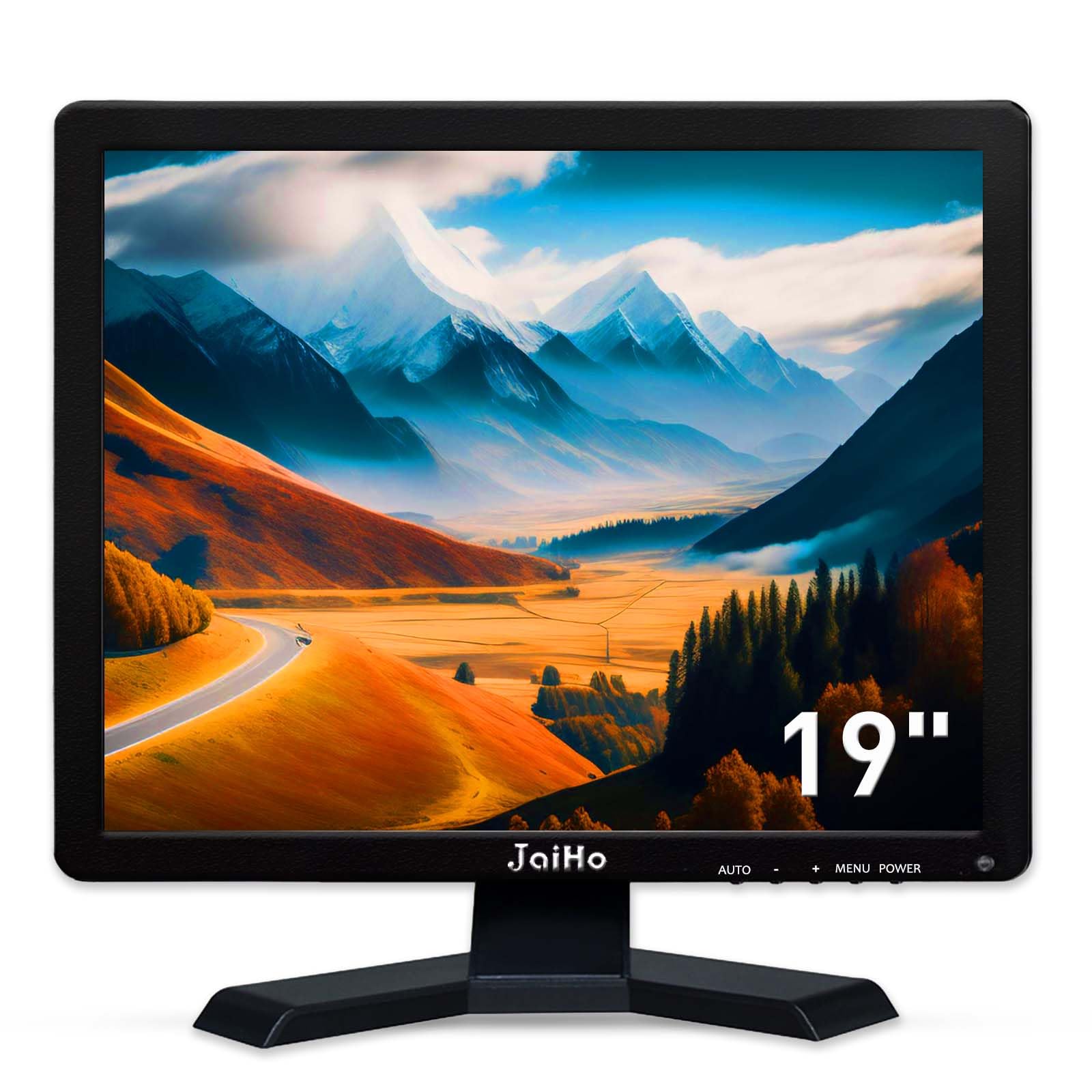 JaiHo PC Screen 19 Inch 4:3 Monitor 1280x1024 Color LCD Screen, HD PC Monitor with HDMI/VGA/AV/BNC/USB for PC Raspberry Pi Computer Xbox, Two Speakers, VESA — image 1