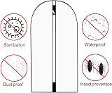 12Pcs Transparent Dustproof Garment Bags with Zip Set for Clothes Suit Dress view 4