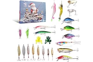 Fishing Advent Calendar 2025 Mens, 24PCS Christmas Countdown Adult Advent Calendar 2025 With Fishing Bait & Accessories, Chri