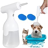 CARELAX Dog Bath Brush and Foam Machine | Dog Shampoo Brush | Dog Wash Accessories | Rechargeable Shampoo and Soap Dispenser, White