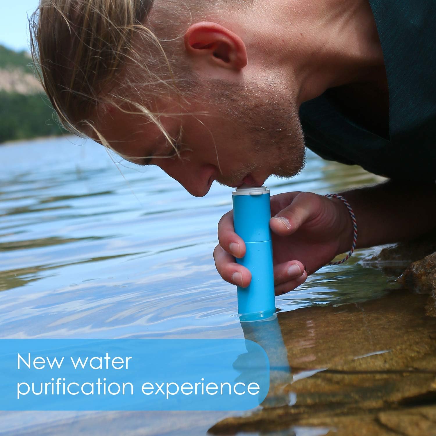 Waterdrop Water Filter Straw, Portable Camping Filtration System, Drinking Water Purifier for Emergency Hiking Travel Backpacking, Pack of 3 : Sports & Outdoors