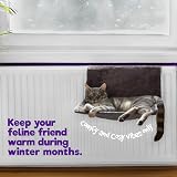 Petlicity Cat Radiator Bed Grey Warm and Cosy Pet Bed for Small Pets view 2