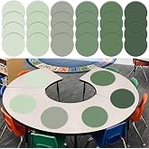 30pcs Dry Erase Dots for Classroom Tables Green 12" Vinyl Dry Erase Circles | Large Removable Whiteboard Marker Stickers Spots Wall Decals for School Classroom Teachers Students Tables Supplies