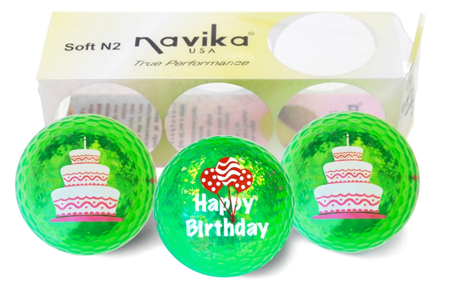 ゴルフballs B076mmrtfk Happy誕生日グリーンメタリックキラキラ光るボールby Navika ゴルフボール 21人気no 1の Uwaziimobile Com
