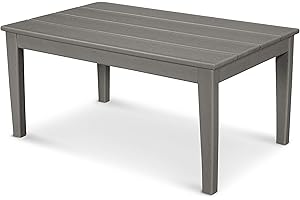 POLYWOOD® Newport 22" x 36" Coffee Table, Slate Grey
