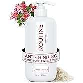 Routine Wellness Anti-Thinning Deep Conditioner for Thinning Hair - Biotin DHT Blocker Women & Men - Color Safe Conditioner for Hair Loss & Healthy Growth (Honeysuckle & Rice Milk)