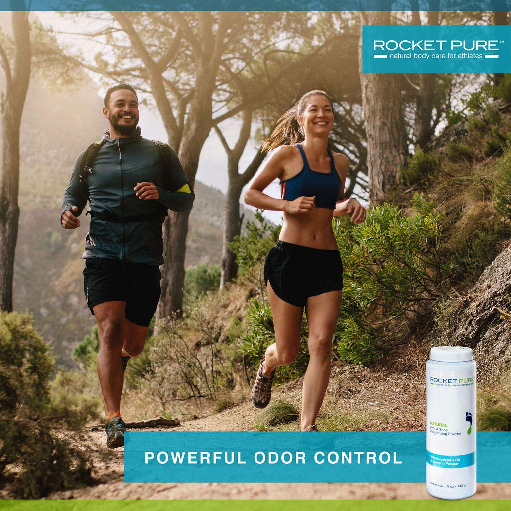 Natural Foot & Shoe Odor Eliminator Powder - For Athletes, Men, Women & Kids | Remove, Control & Prevent Smell from Feet & Shoes with Powerful Essential Oils - 5oz Bottle - Eucalyptus : Beauty