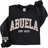 Famitrendz Custom Flower Embroidered Grandma Crewneck Sweatshirt - Gifts for New Grandmas, Mothers Day, Birthday