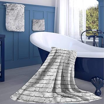 HOMEDECORATIONS - Toalla de baño de microfibra para pared, diseño de