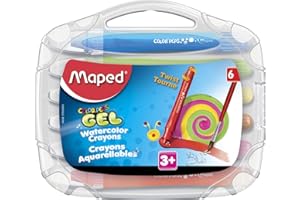 Maped 836349 Color Peps Gel Watercolor Crayons, Assorted Colours, Pack of 6