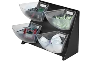 Restaurantware-Met Lux 15.5 x 10 x 10.5 Inch Coffee Accessory Caddy, 1 Premium Coffee and Condiment Organizer - 4 Removable C