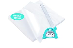 Craftido 12"x10" 100 Sheets No Show Mesh Embroidery Stabilizer Backing for 5x7 Hoops 1.8oz Light Weight for Machine Embroidery and Hand Sewing