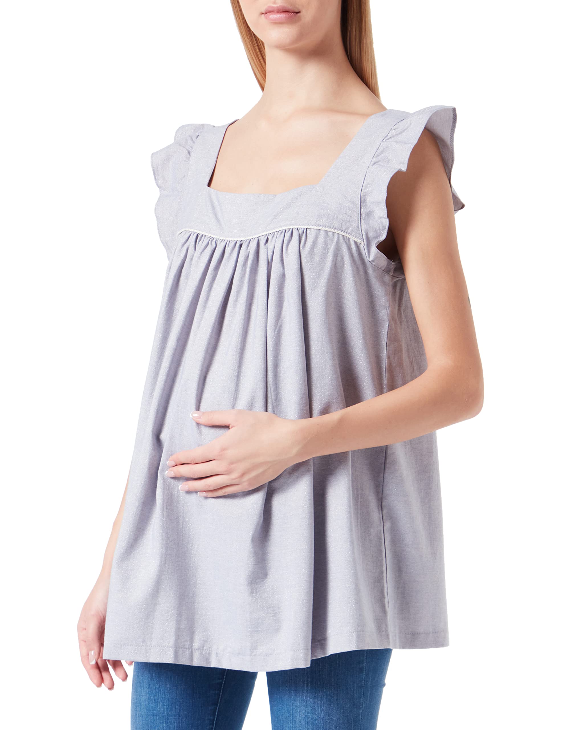 Balloon Women's 508215 Mini Normal Waist Maternity Top, Blue, 18 (XXL)