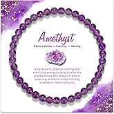 GolbalJew Natural Gemstone Beads Bracelets Healing Crystal Stone Beaded Bracelet for Women Men Handmade Spiritual Jewelry Gifts