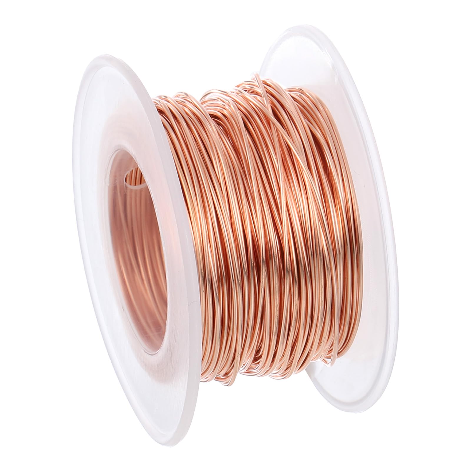 PATIKIL 66 Feet 99.9% Solid Bare Copper Wire, 20 Gauge Pure Copper Wire 0.8mm Soft Beading Wire Metal Plant Stem Ties for Jewelry Craft (20m)