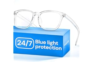 Gaoye Transparent, Clear Blue Light Glasses for Computer & Gaming - Anti UV Ray Lenses, Scratch-Resistant & Comfort Fit