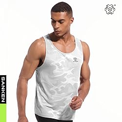 Sanken Men's Quick Dry Workout Tank Tops Breathable