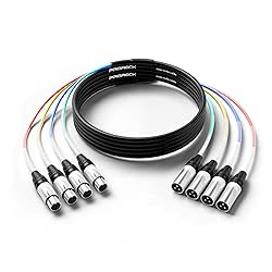 PRORECK 20ft Snake Cable, 4-Channel Shielded Audio
