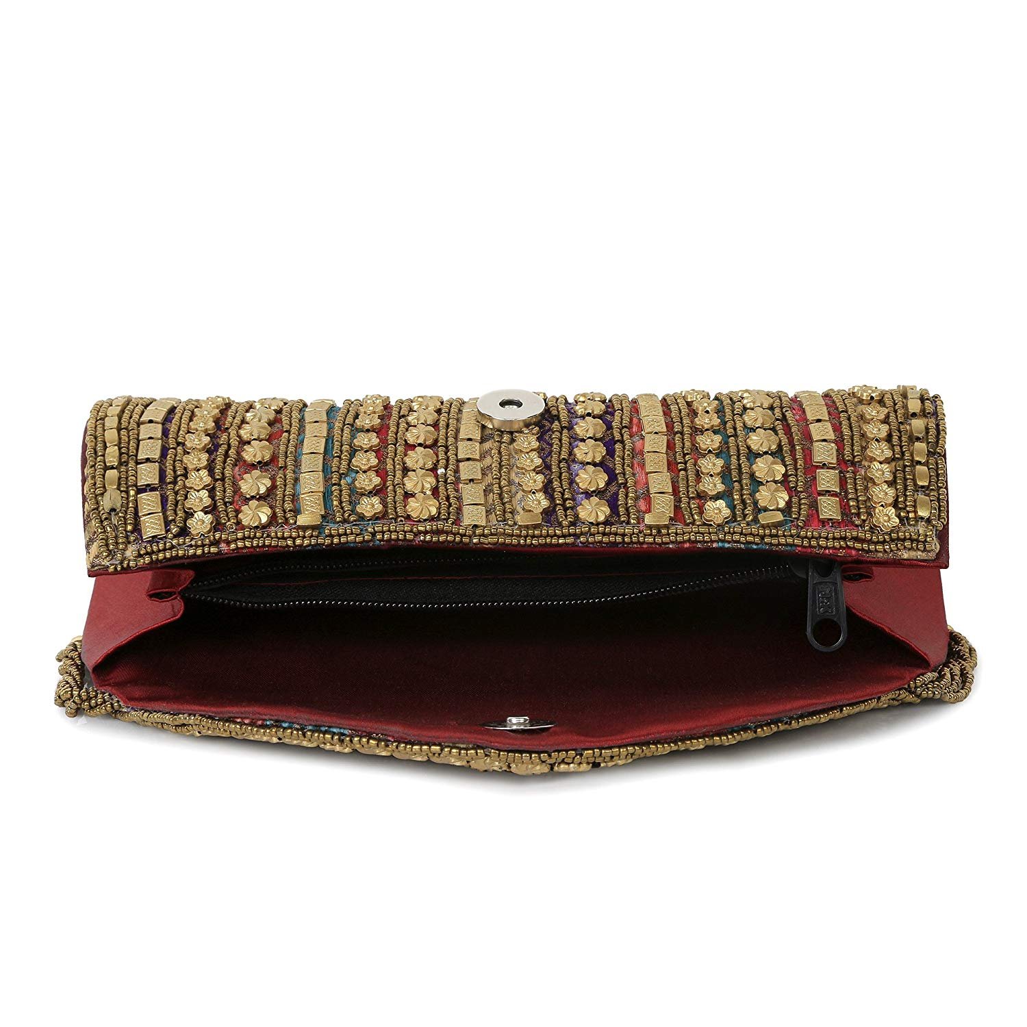 v.v bhai clutch women's ethnic, designer, handcrafted silk party clutch