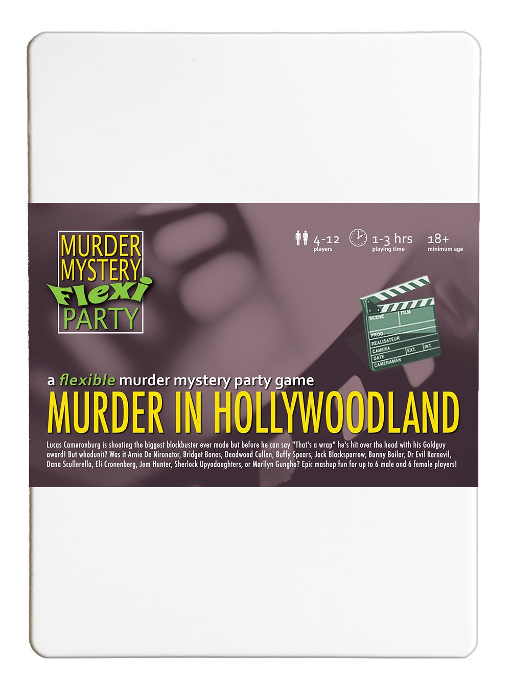 Murder Mystery Flexi Party Murder in Hollywoodland 4-12 Players