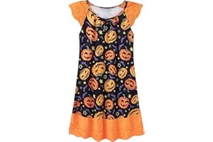 Vieille Girls Nightgowns Cute Princess Sleepwear Flutter Sleeve Pajamas Nightie Dress 5-12 Years