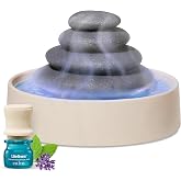 Lifelines Stacking Stones Aromatherapy Diffuser with Essential Oil Blend | Calming Sensory Oasis with Mesmerizing Aromatic Mist &amp; Auto-Shut Off Features - Mess-Free Precision Pump