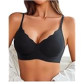 Avidlove Bras for Women No Underwire Seamless Push Up Bra Wireless Soft Bralettes Scalloped Full Coverage Everyday Bra