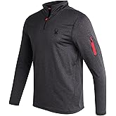 Spyder Mens Mock Neck Sweatshirt - 1/4 Zip Athletic Performance Quarter Zip Pullover Men Long Sleeve Workout Shirts for Men