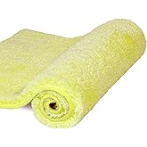 Walensee Bath Rug Non Slip Bathroom Mat (20 x 32, Yellow) Water Absorbent Soft Microfiber Shaggy Bathroom Rug Machine Washable Bath Mat Thick Plush Shower Mat