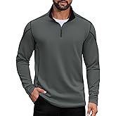 COOFANDY Men's Athletic Quarter Zip Up Pullover Long Sleeve Running Shirt 1/4 Zip Fall Active Sport Workout Golf Sweatshirt