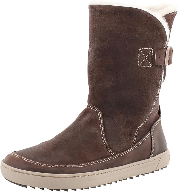 Birkenstock Stiefel Woodbury in dark brown aus Veloursleder in Größe 36.0 normal/breit,ArtNr