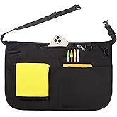 Waterproof Server Apron for Women with 6 Pockets,Quickly Put on and Take off Waitress Apron,Work Apron for Bartender Barista