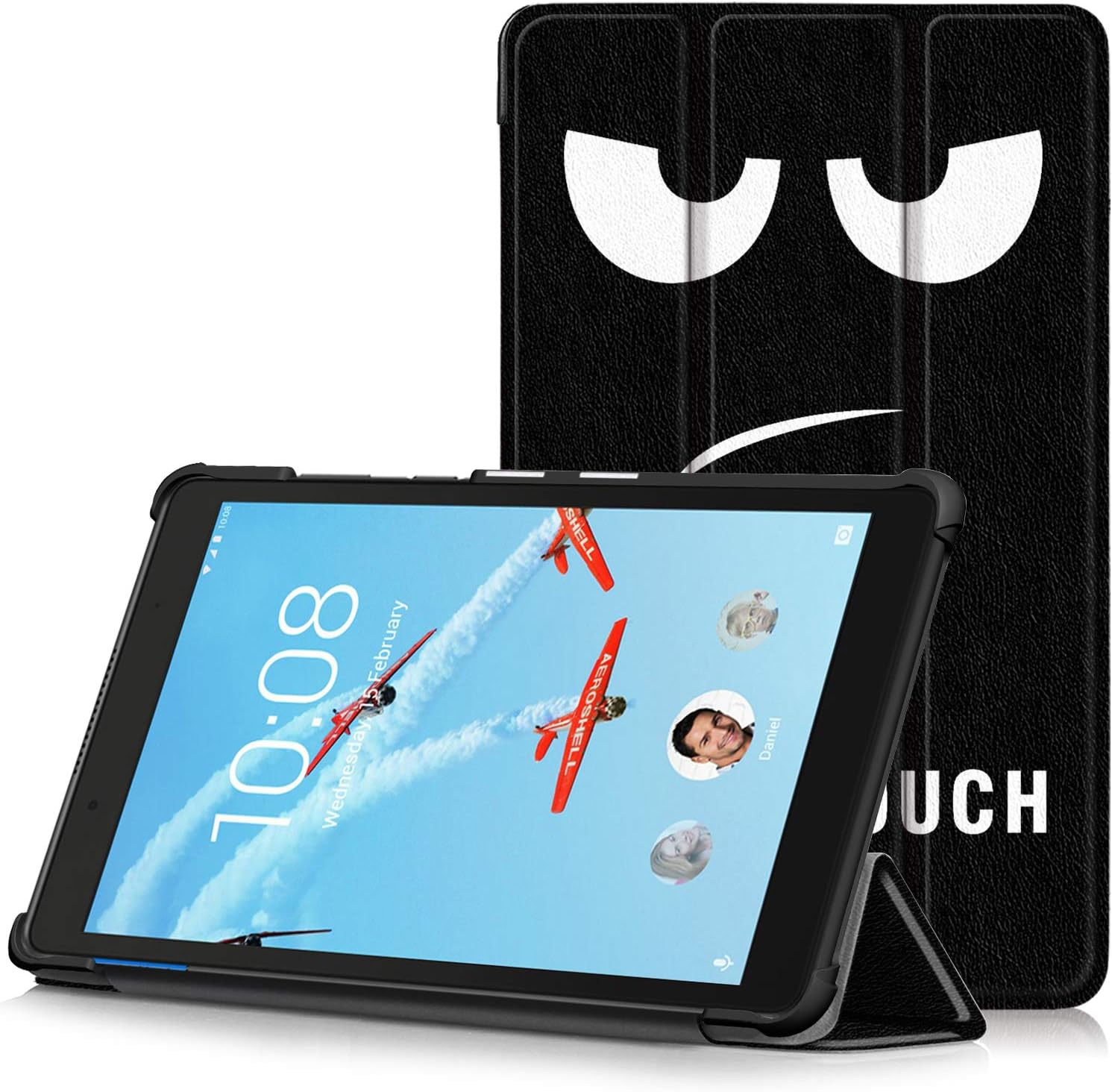 TTVie Case for Lenovo Tab E8 - Ultra Slim Lightweight Smart Shell Stand Cover for Lenovo Tab E8 8 Inch Tablet 2018 Release, Big Eyes