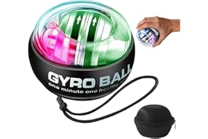 KEOSHIGA Torque-Ball Hand Exerciser, Wrist Power Gyro Ball, Curaball Hand Exerciser, Grip Strength Trainer, Hand Strengthening Devices, Wrist Strengthener, Finger Exerciser, Auto-Start Colorful Lighting