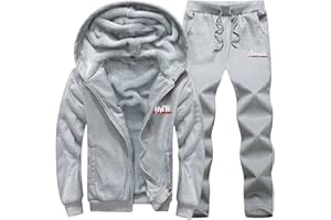 jbyrvq Mens Fleece Tracksuits 2 Piece Hoodeis Full Zip Sweatsuits Set Casual Trendy Winter Warm Sweatpants Suits Fall Outfit