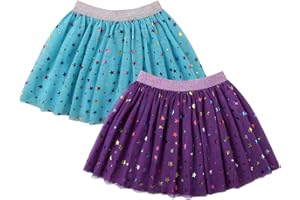 DANI CHINS DaniChins Girl's Layered Tutu Skirt Tulle Princess Sparkle Skirt