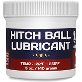 BTAS Trailer Hitch Ball Lubricant Waterproof Grease with PTFE 5oz,Reduces Friction &amp; Wear &amp; Noise on Tow Hitch Mount Balls,King Pins,Hitch Locks,Jacks,etc.