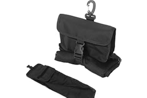 Luwint Scuba Mesh Bag - Long Multi-Purpose Storage Pouch With D Ring Clip for Water Sport, Diving, Spearfishing, Shell Collec