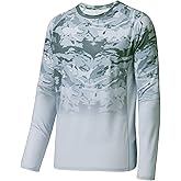 BASSDASH FS14M Men's Camo Gradient Performance Long Sleeve Fishing Shirt UPF50+