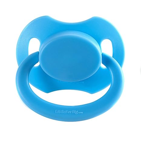 LittleForBig Bigshield Generation 2 Erwachsene Größe Schnuller Dummy für Erwachsene Baby ABDL-Blau