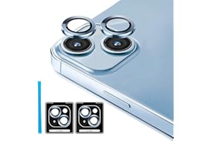 Jeluse [2X2 Pack] Camera Lens Protector for iphone 14 Plus for iphone 14, 9H Tempered Glass Screen Protector Cover [Alignment Kit Eazy installation] Metal Individual Ring
