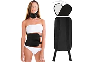 VYAJI Organic Castor Oil Pack Wrap - Reusable Castor Oil Compress Wrap Kit with Adjustable Elastic Shoulder Straps - Organic Flannel Castor Oil Packs - Waterproof & Oil-Proof - Machine Washable