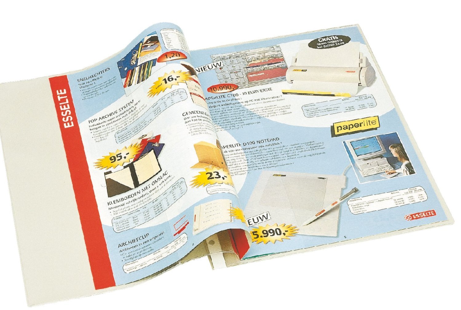 Esselte Catalogue Punched Pocket, Pack of 5, A4, Transparent, Matte, 90 Micron PVC Material, 54902