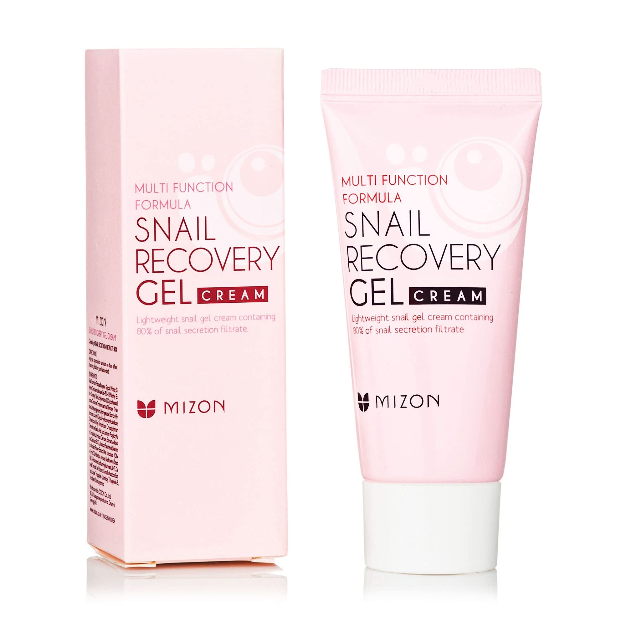 [MIZON] SNAIL RECOVERY GEL CREAM (45ml) Lightweight Hydrating Gel Cream with Snail Mucin - Korean Skincare Moisturiser - For Radiance & Skin Repair