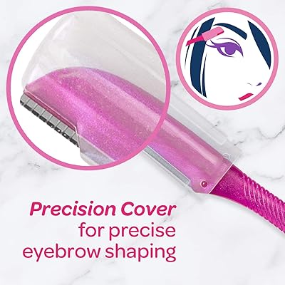 picture Schick Hydro Silk Touch Up schick hydro silk touch up multipurpose exfoliating dermaplaning tool eyebrow razor and facial razor with precision cover 3 count packaging may