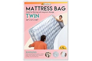 AXGATOXE Plastic Mattress Bag for Moving Storage, Waterproof Mattress Cover, Mattress Protector for Moving Supplies - Twin Size (1.5MIL)