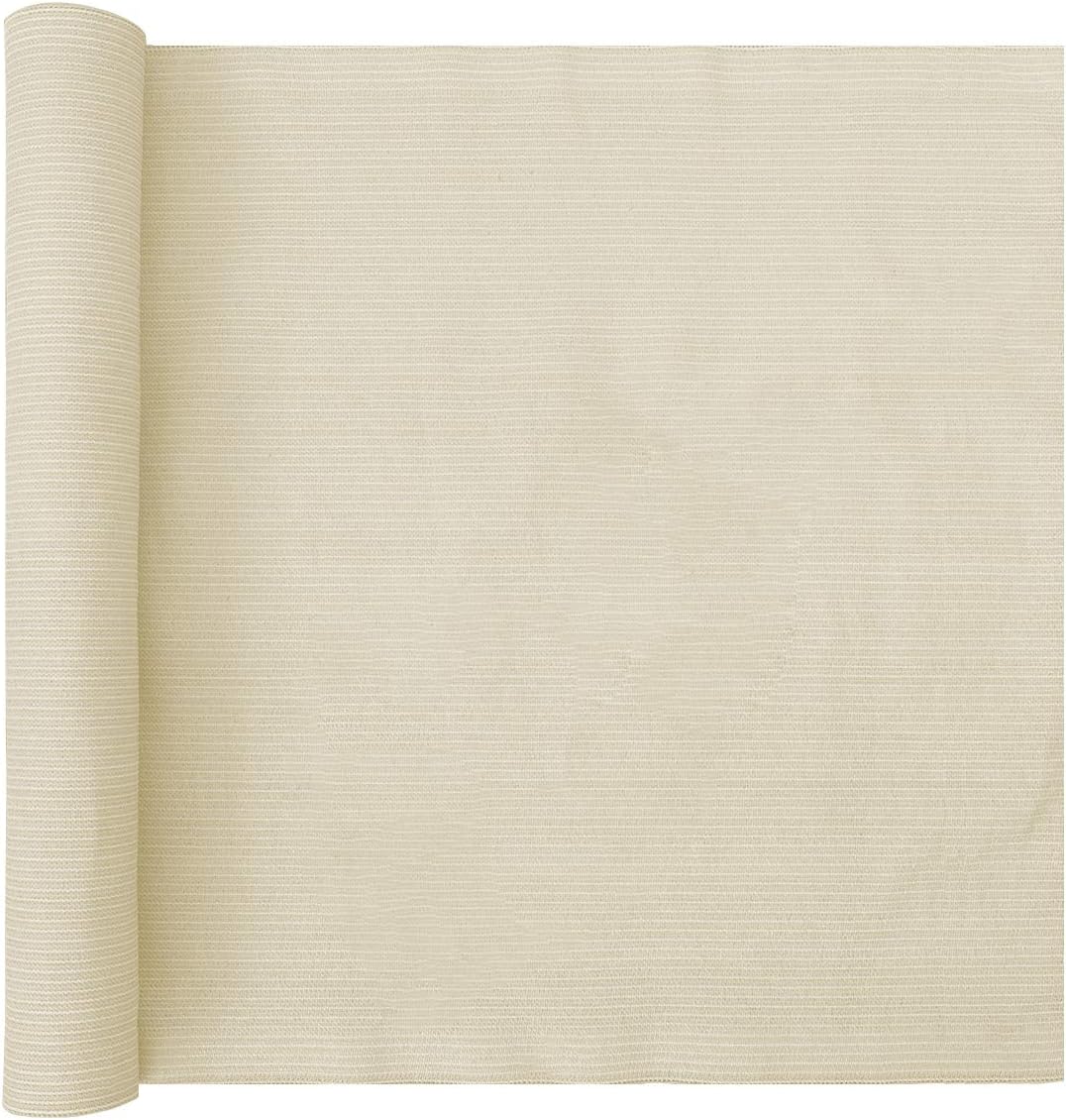 Coarbor 8Ft x 19Ft Shade Cloth Pergola Patio Cover Provide Shade Fabric Roll Mesh Screen Heavy Duty Provide Privacy Permeable UV Resistant Make to Order- Beige