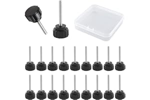 MOROBOR Knurled Thumbscrew Screw, 20 PCS M3 x 25mm Stainless Steel Threaded Knurled Thumbscrew Grip Knobs Thumb Screw for Machinery Latch with Storage Case