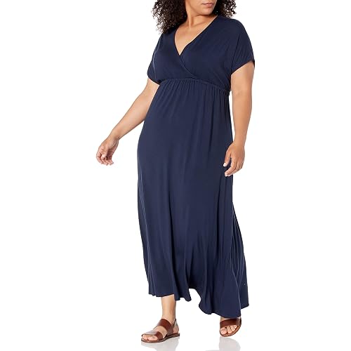 Amazon Essentials Women's Plus Size Surplice Maxi Dress
